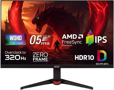 Acer Nitro VG270U F3 27" 320Hz WQHD Ultra Fast Gaming Monitor