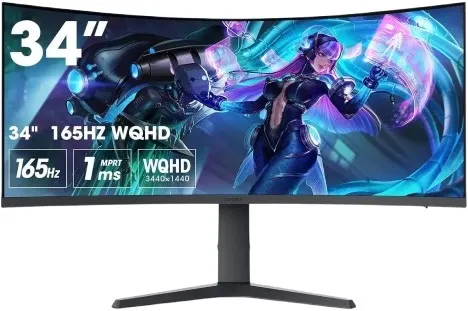 Koorui 34E6UC 34" 165Hz VA WQHD Curved Gaming Monitor