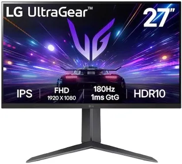 LG 27GS65F-B 27” 180Hz FHD IPS Gaming Monitor
