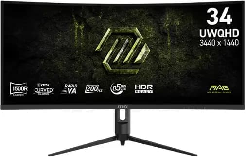 MSI MAG 342CQRF E20 34" 200Hz UWQHD Curved Monitor