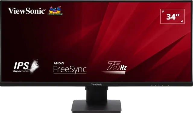 ViewSonic VA3456-MHDJ 34" 75Hz UWQHD IPS Monitor